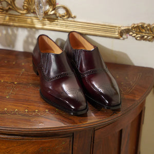 Men's Burgundy Leather Loafers