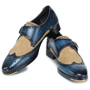 Single Monk Strap - Navy Blue in just €190.99