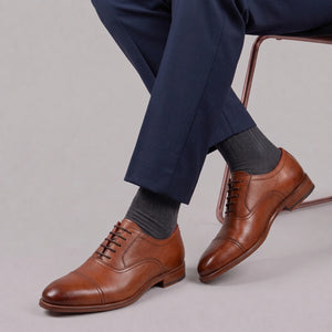 Men's elegant vintage brown oxford shoe in leather in just €189.99