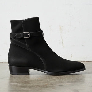 Men's Black Suede Leather Jodhpur Boots in just €198.99