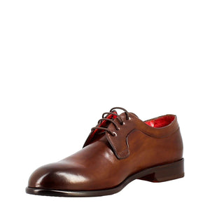 Elegant dark brown derby for men in smooth leather in just £189.99