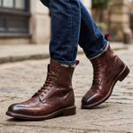 Candy amphibians for men in bronzed washed leather