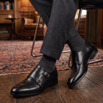 Captoe Double Monk Strap - Black