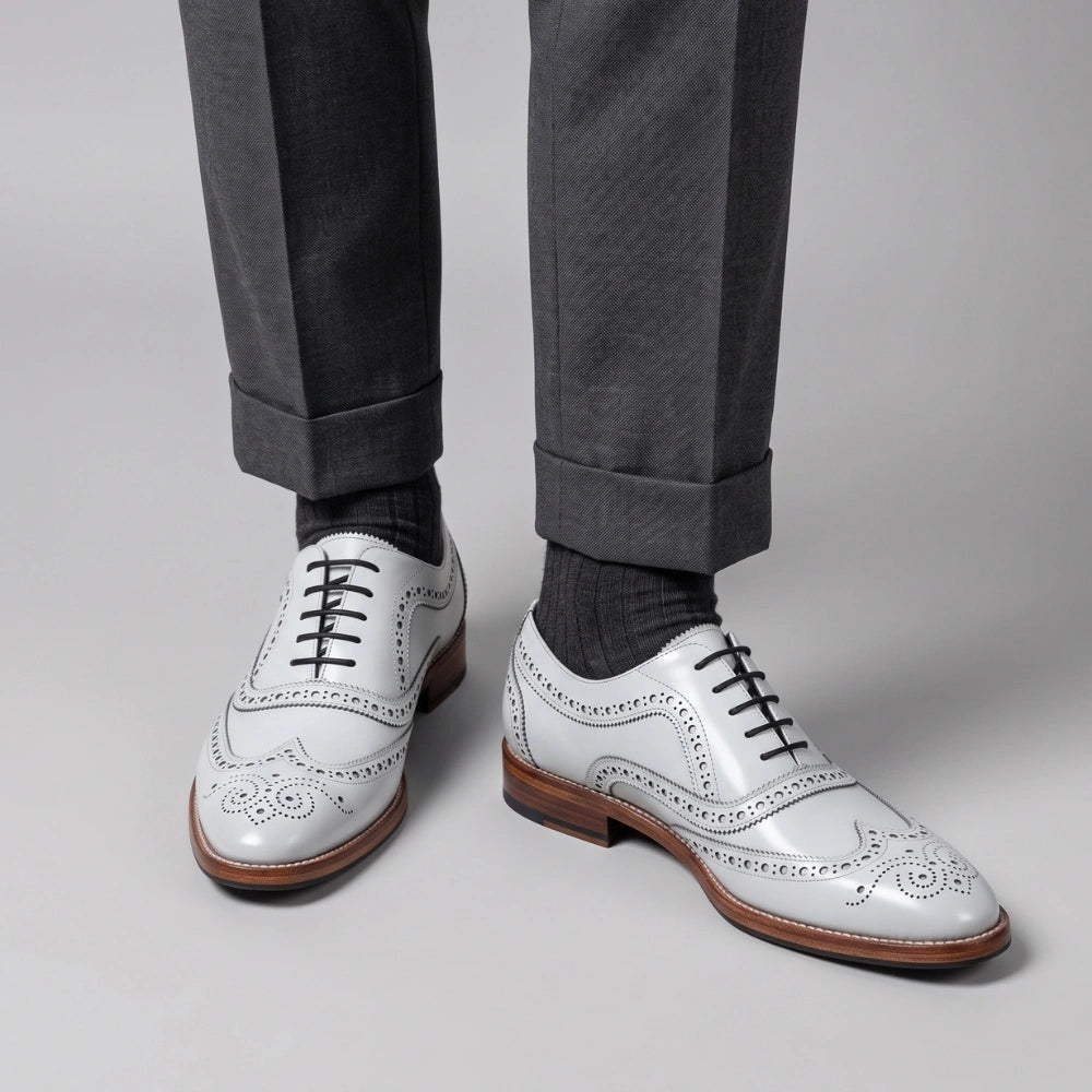 Wingtip Brogue Oxford- White