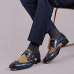 Single Monk Strap - Navy Blue