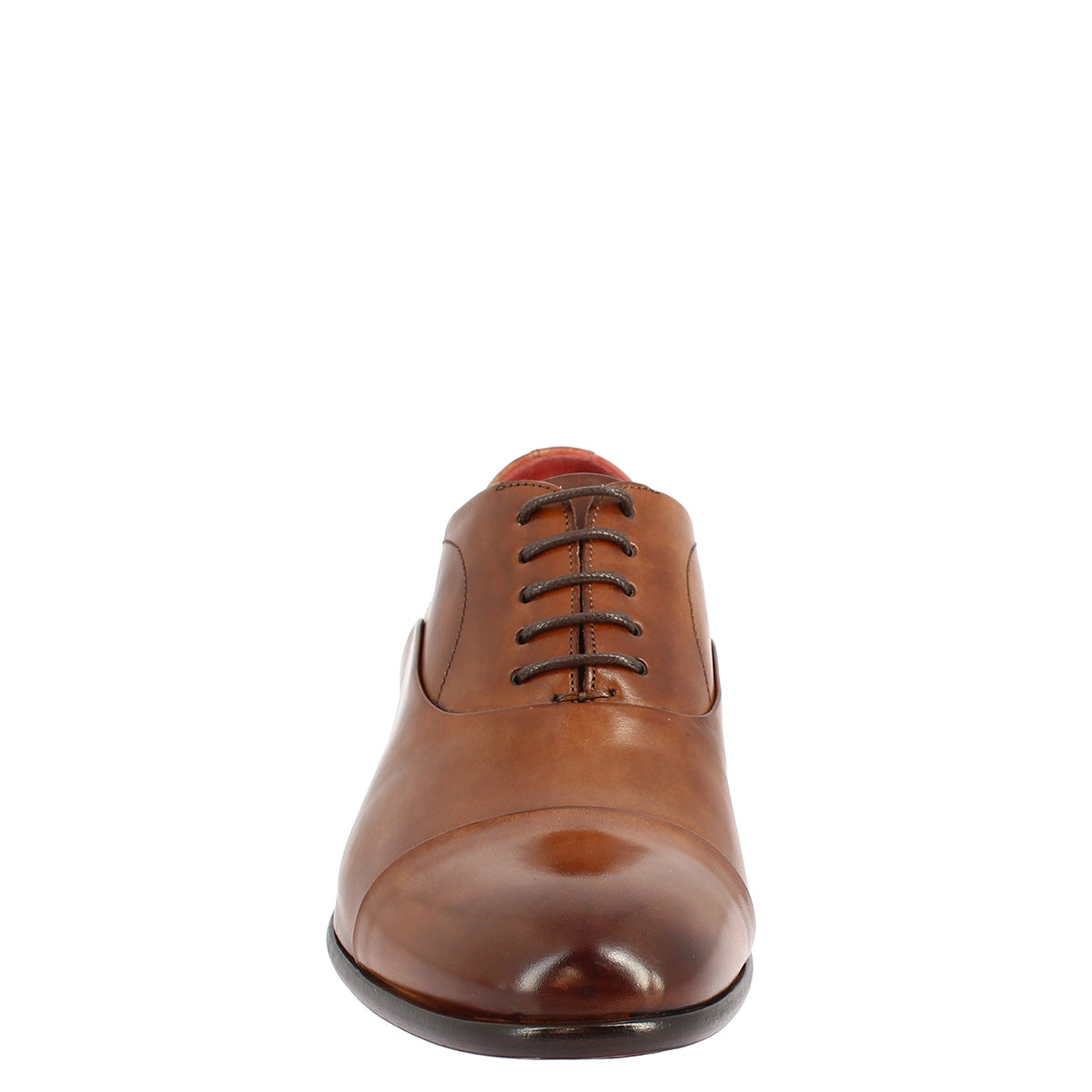 Men's lace-up shoes handmade in brandy leather