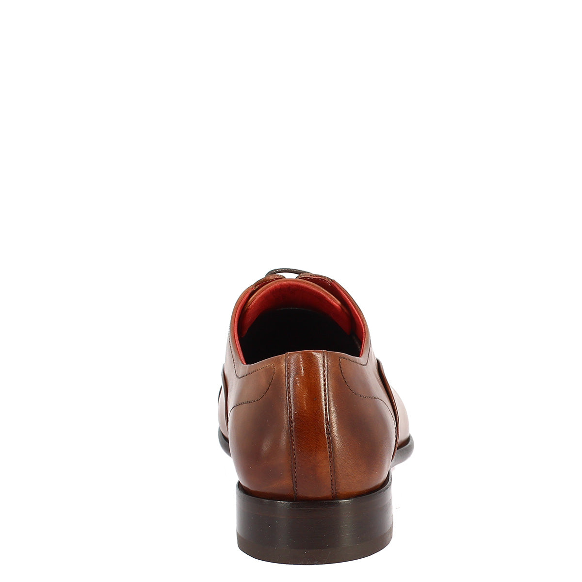 Men's lace-up shoes handmade in brandy leather