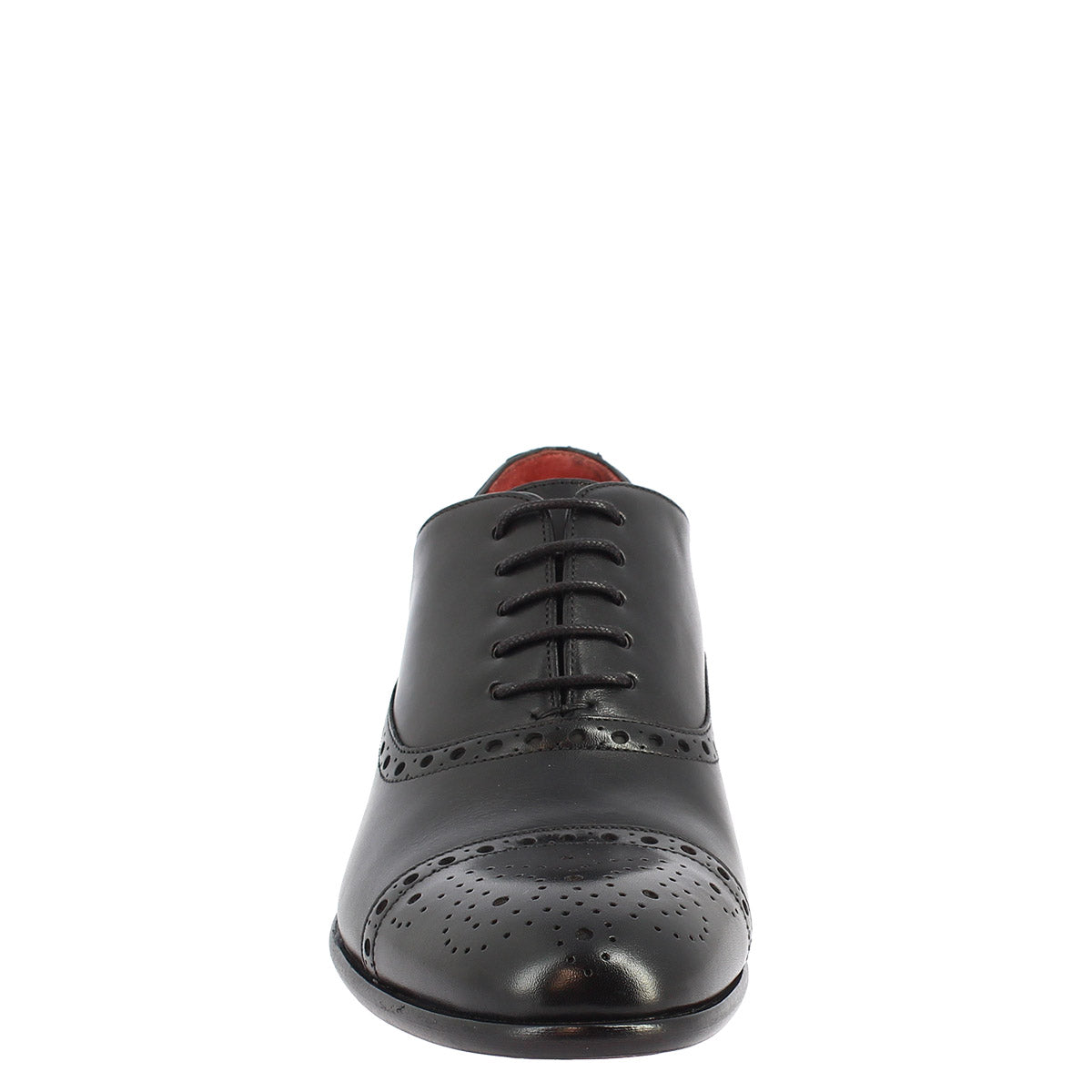 Men's lace-up shoes handmade in black leather