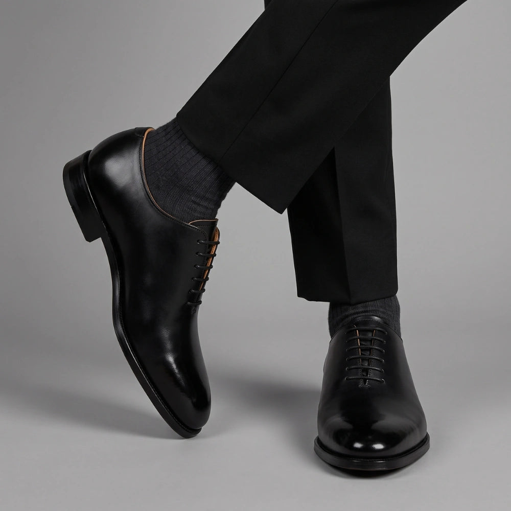 Men's Black Leather Formal Oxford Shoes