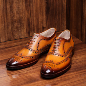 Wingtip Brogue Oxford- Tan