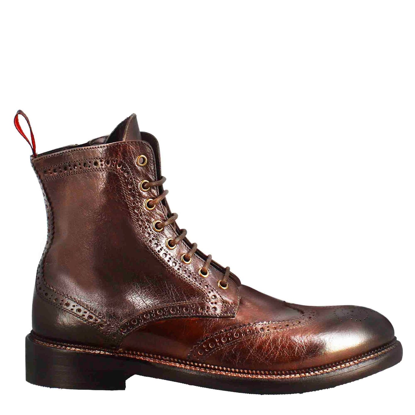 Candy amphibians for men in bronzed washed leather