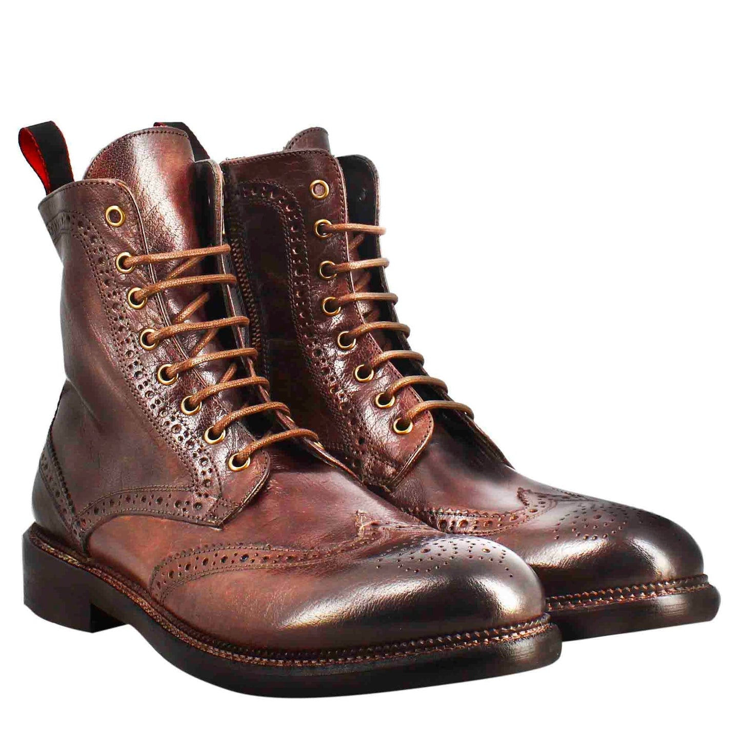 Candy amphibians for men in bronzed washed leather