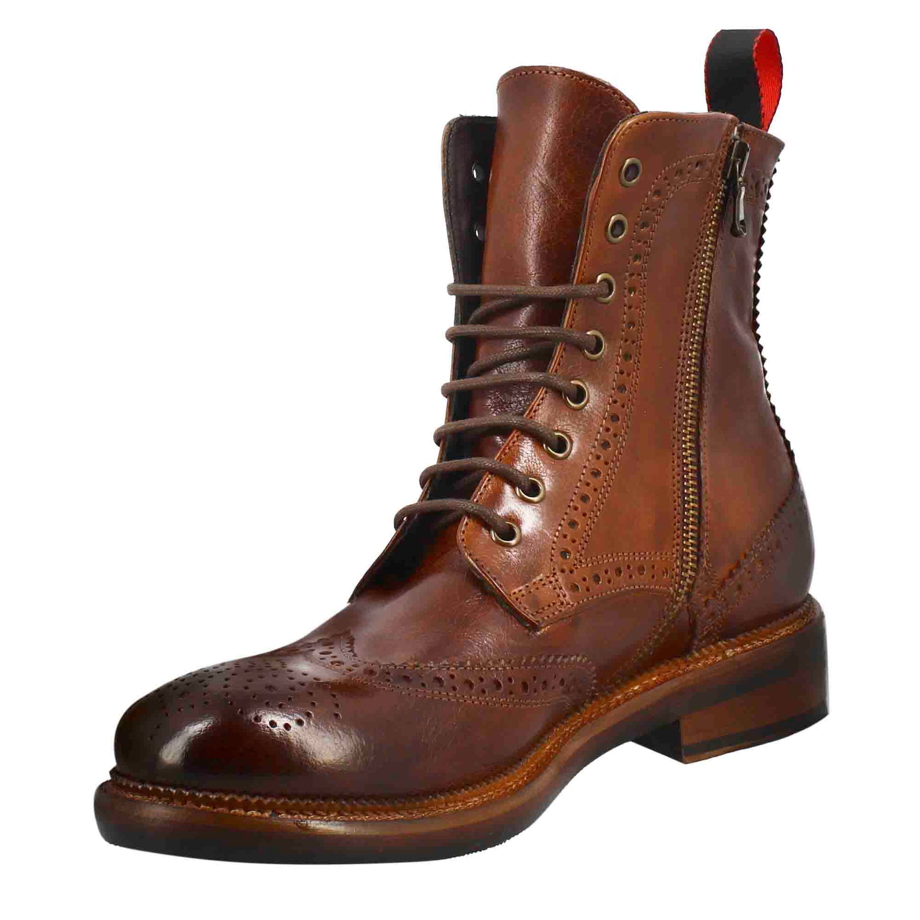 Candy amphibiens pour homme en cuir lavé de couleur beige foncé