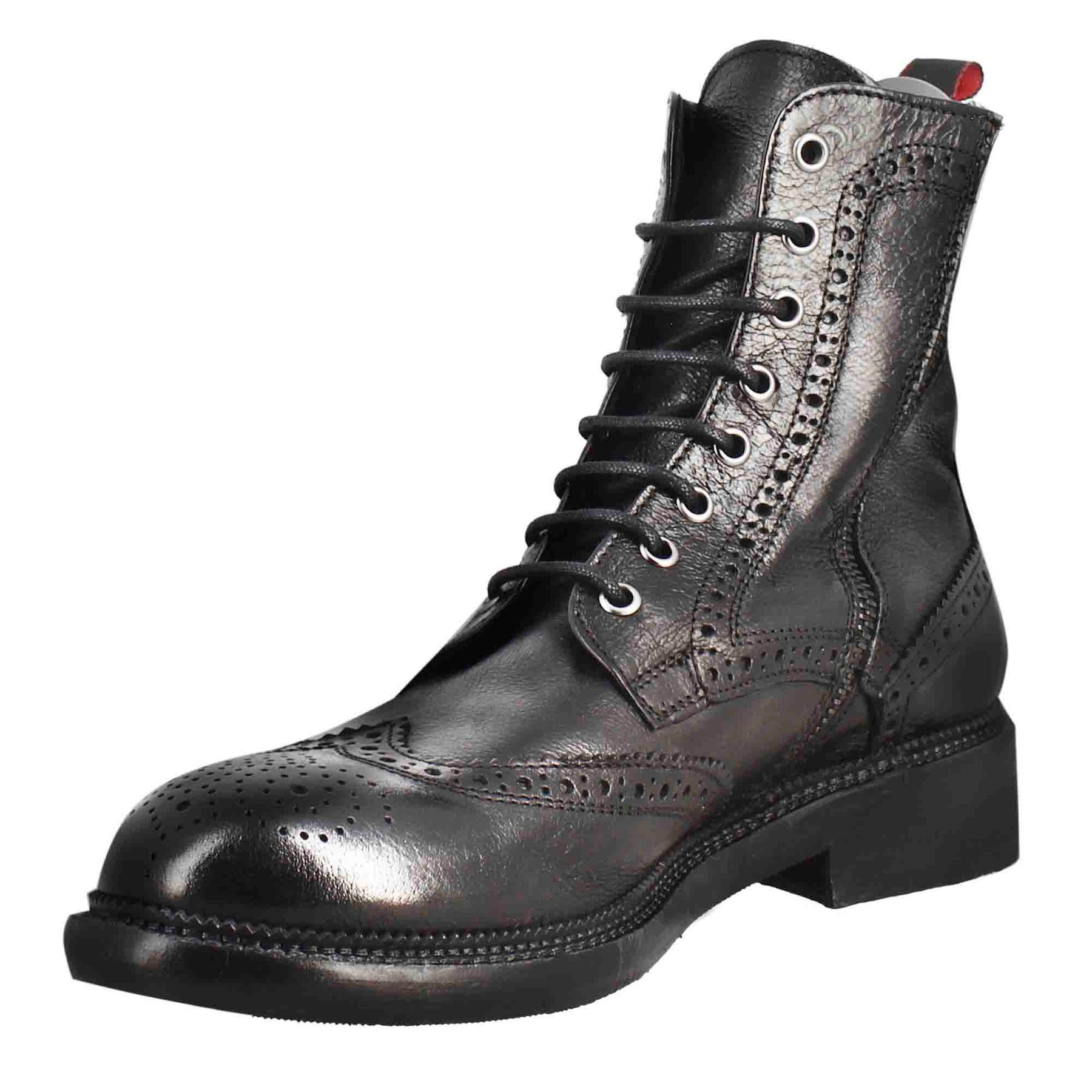 Candy amphibians for men in black washed leather