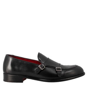 Black double buckle moccasin for men in just €189.99