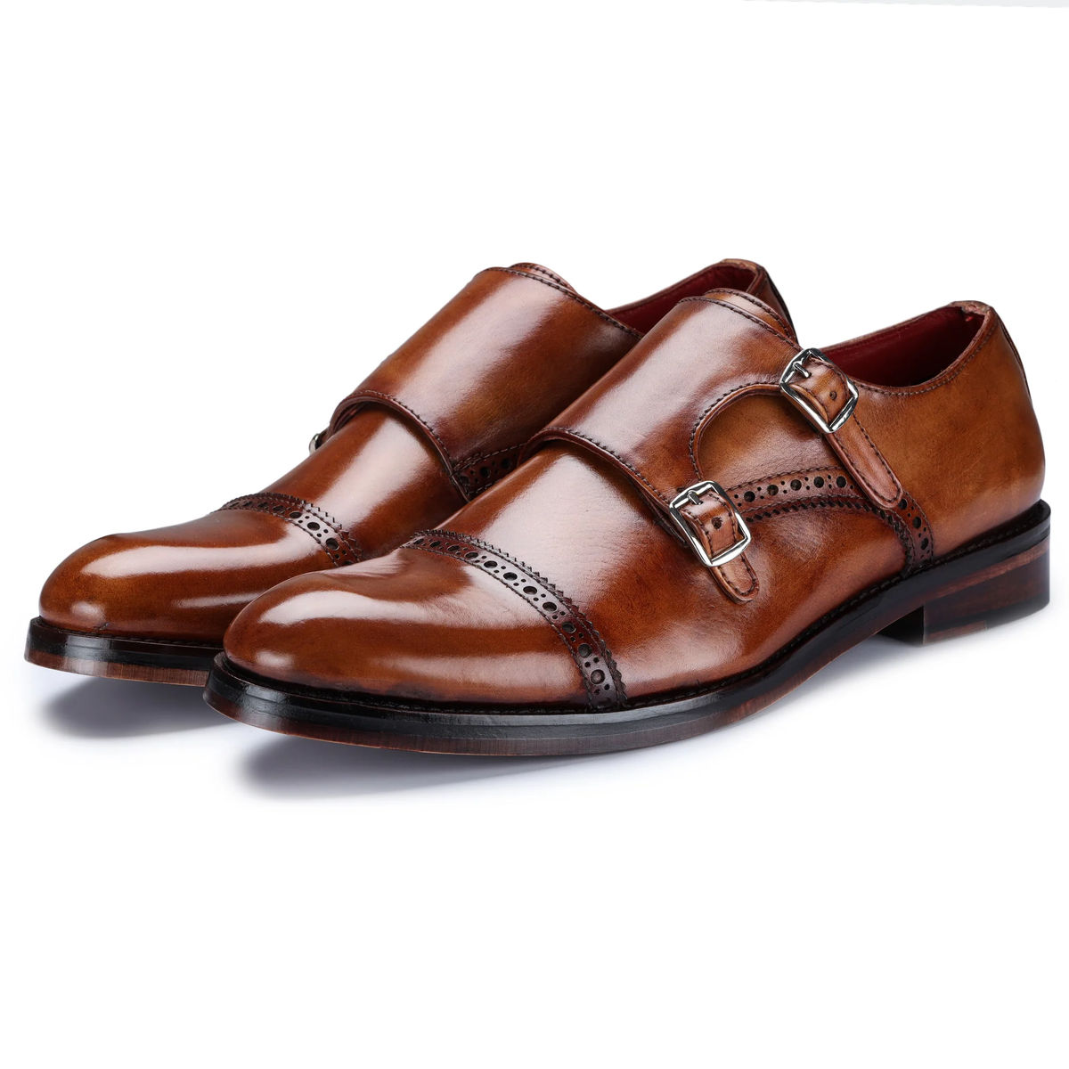 Captoe Double Monk Strap - Brown in just €190.99