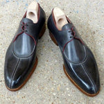 Chaussures de luxe en cuir noir pour hommes faites à la main