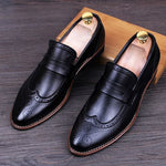 Handgemachte Pennyloafer aus schwarzem Leder für Herren