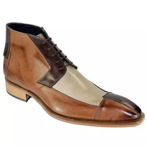 Handmade Men's Tri Tone Genuine Leather Boots in just €188.99