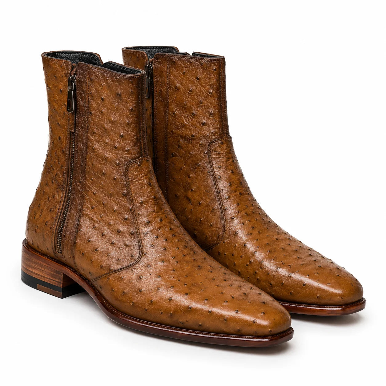 Ostrich Quill Chelsea Boot