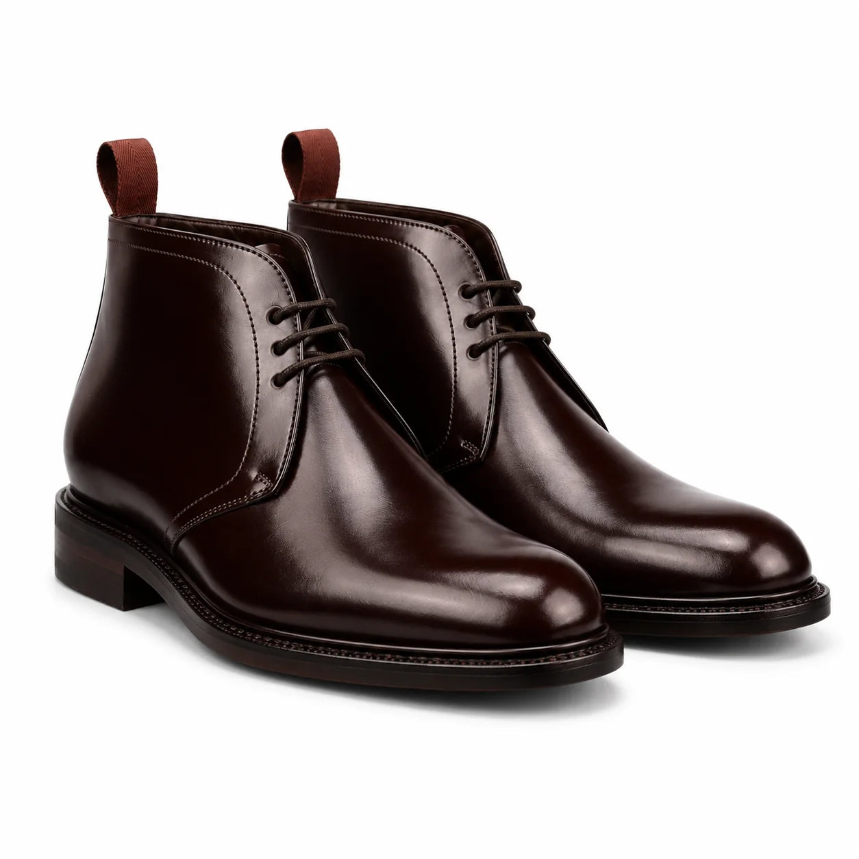 Bordeaux Leather Chukka Boots