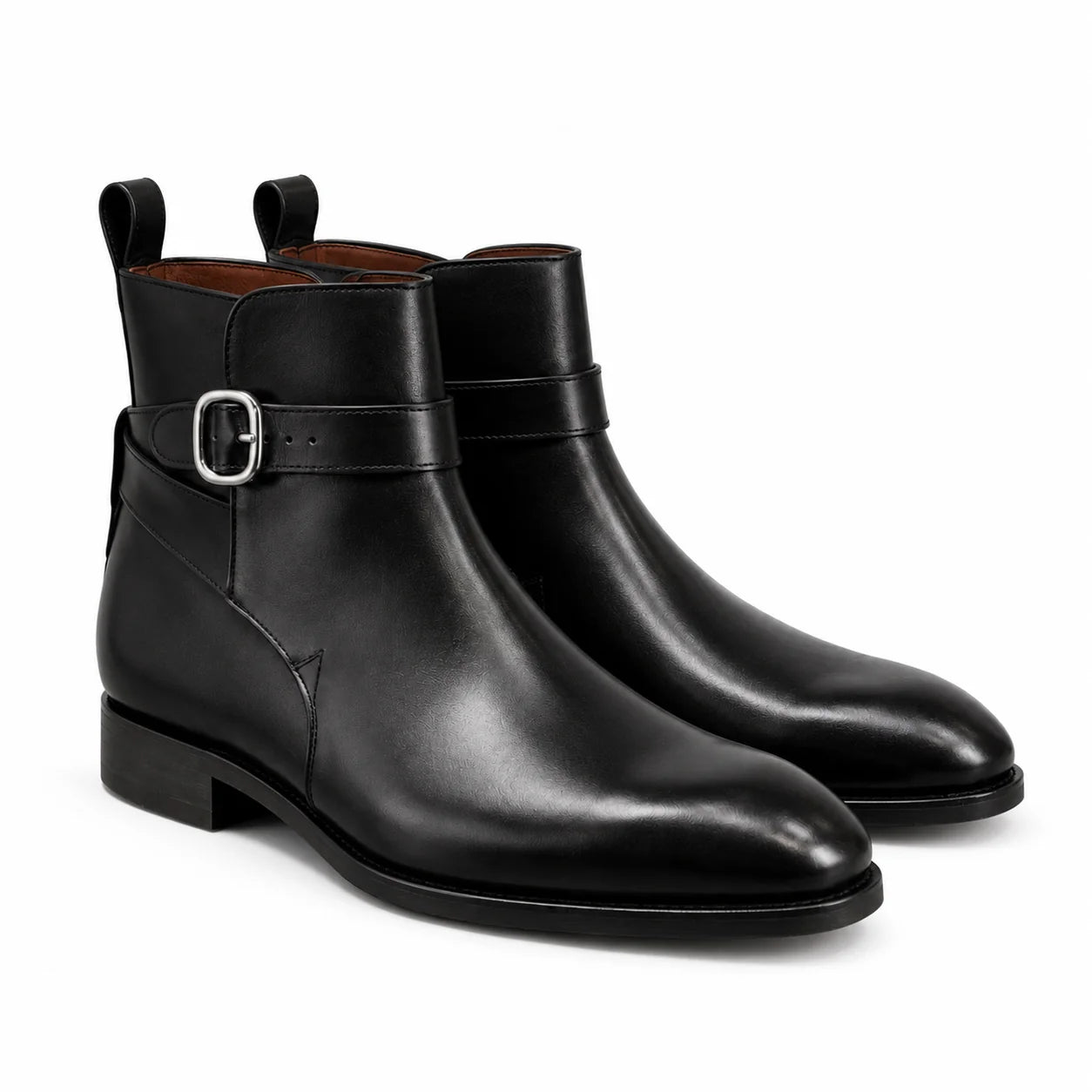 Sterling Black Leather Jodhpur Buckle Boot