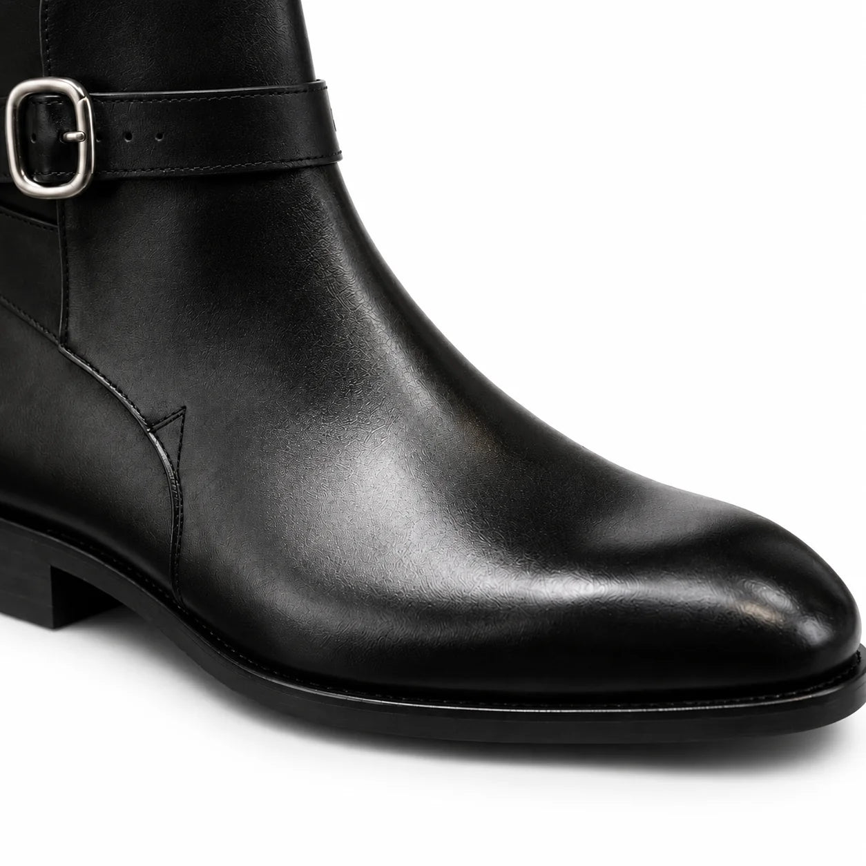 Sterling Black Leather Jodhpur Buckle Boot