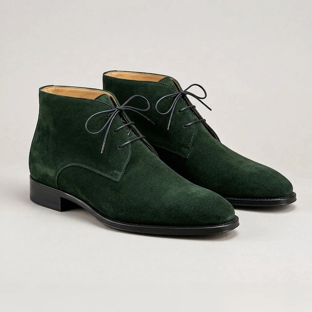 Men's Forest Green Suede Leather Chukka Boots