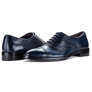 Classic Captoe Oxford - Navy Blue