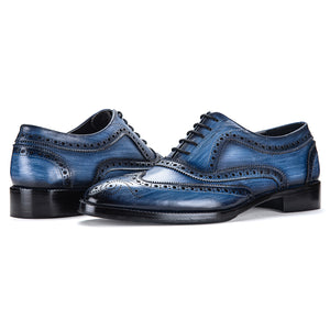 Wingtip Brogue Oxford- Navy