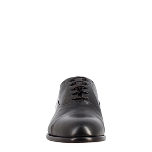 Men's elegant black oxford in leather and red lining in just €189.99