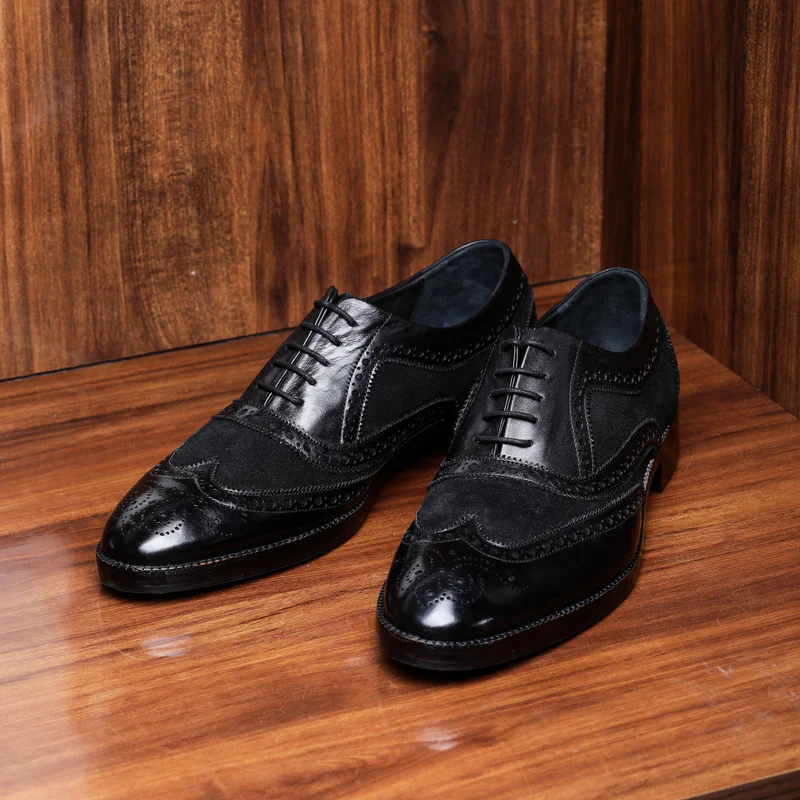 Wingtip Brogue Oxford- Black Suede in just €184.99
