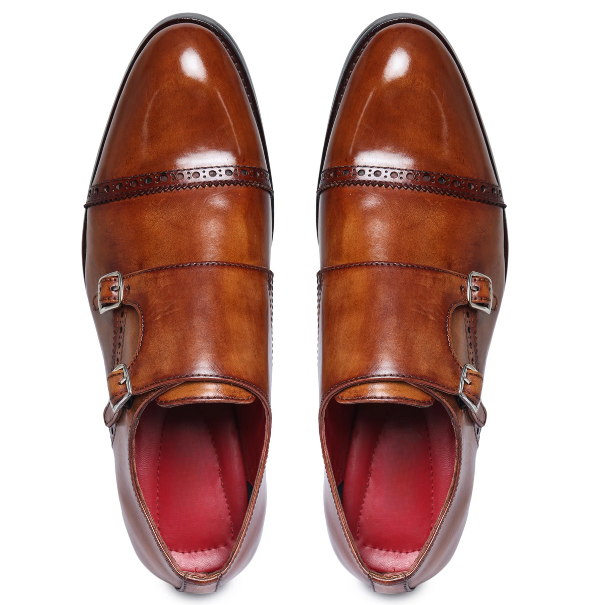 Captoe Double Monk Strap - Brown in just €190.99