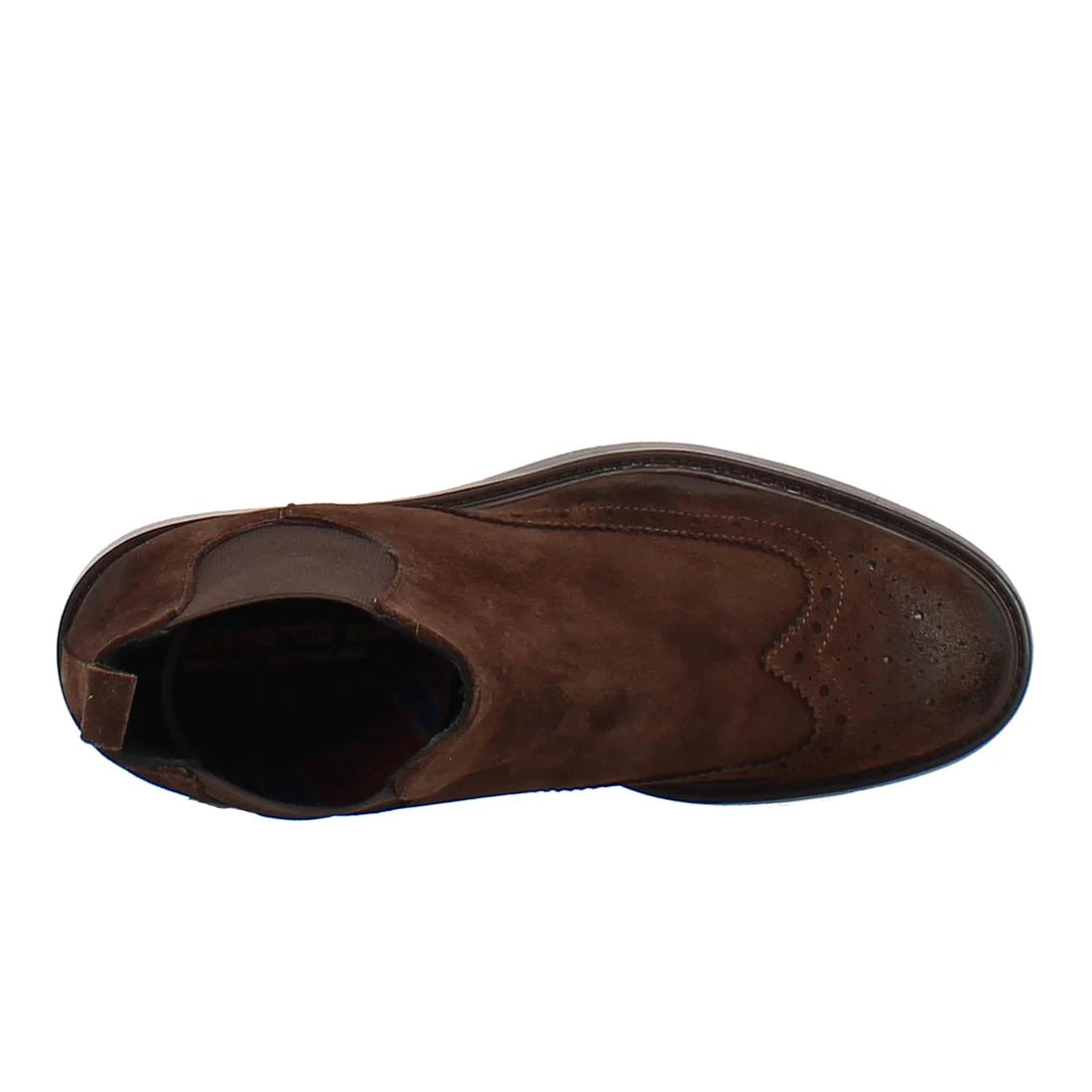 Chelsea boot in brown suede with rubber sole in just €205.00