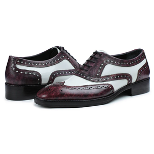 Spectator Wingtip Oxford - Purple & White in just €184.99