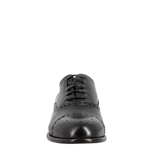 Elegant men's black leather semi brogue oxford in just £189.99