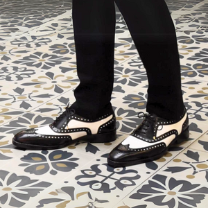 Spectator Wingtip Oxford - Black & White in just £190.99