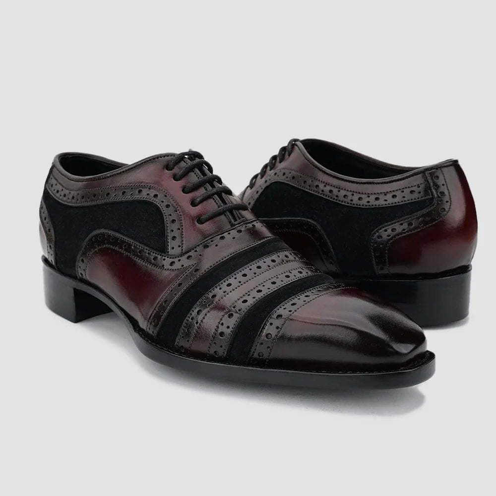 Men's Burgundy Cap Toe Oxfords in just €178.99