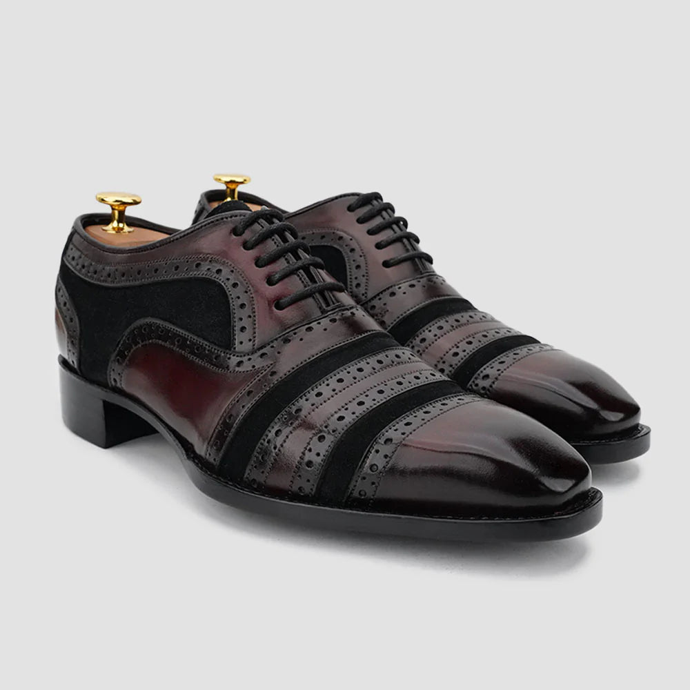 Men's Burgundy Cap Toe Oxfords in just €178.99