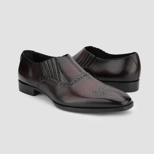 Men's Burgundy Leather Loafers