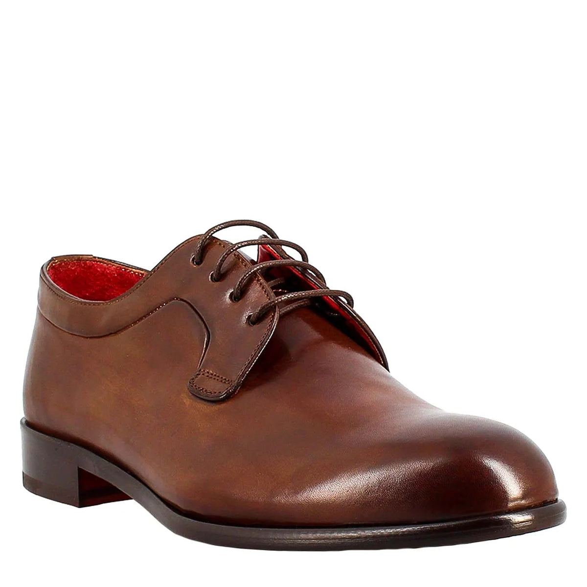 Elegant dark brown derby for men in smooth leather in just £189.99