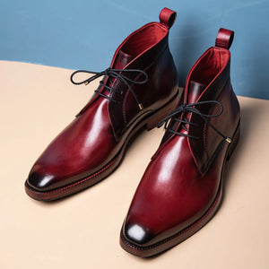 Chukka Boots- Wine Red in just €200.99