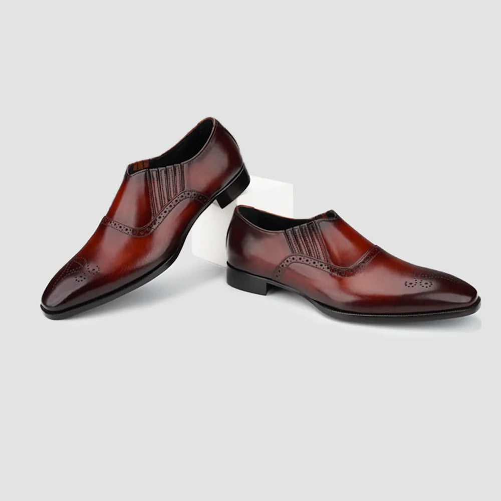 Men's tan Leather Loafers