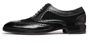 Wingtip Brogue Oxford- Black Suede in just €184.99