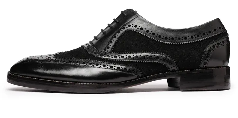 Wingtip Brogue Oxford- Black Suede in just €184.99
