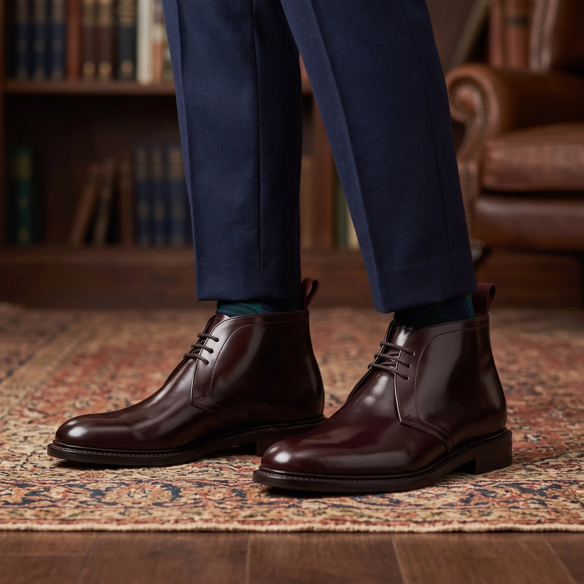 Bordeaux Leather Chukka Boots in just €196.99