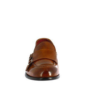 Brown double buckle moccasin for men in just €189.99