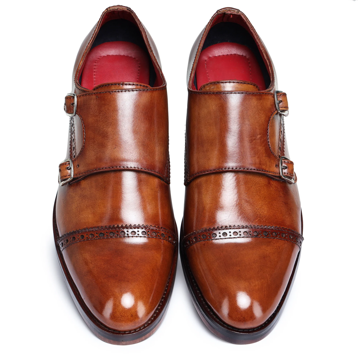 Captoe Double Monk Strap - Brown in just €190.99