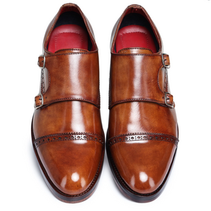 Captoe Double Monk Strap - Brown in just €190.99