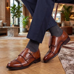 Captoe Double Monk Strap - Brown
